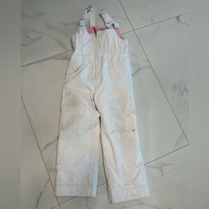 Obermeyer Girls SkiBib White/pink detail
Size 7
I-grow feature.
Good condition